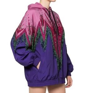 Gucci Embellished Hood Bomber Jacket, XS